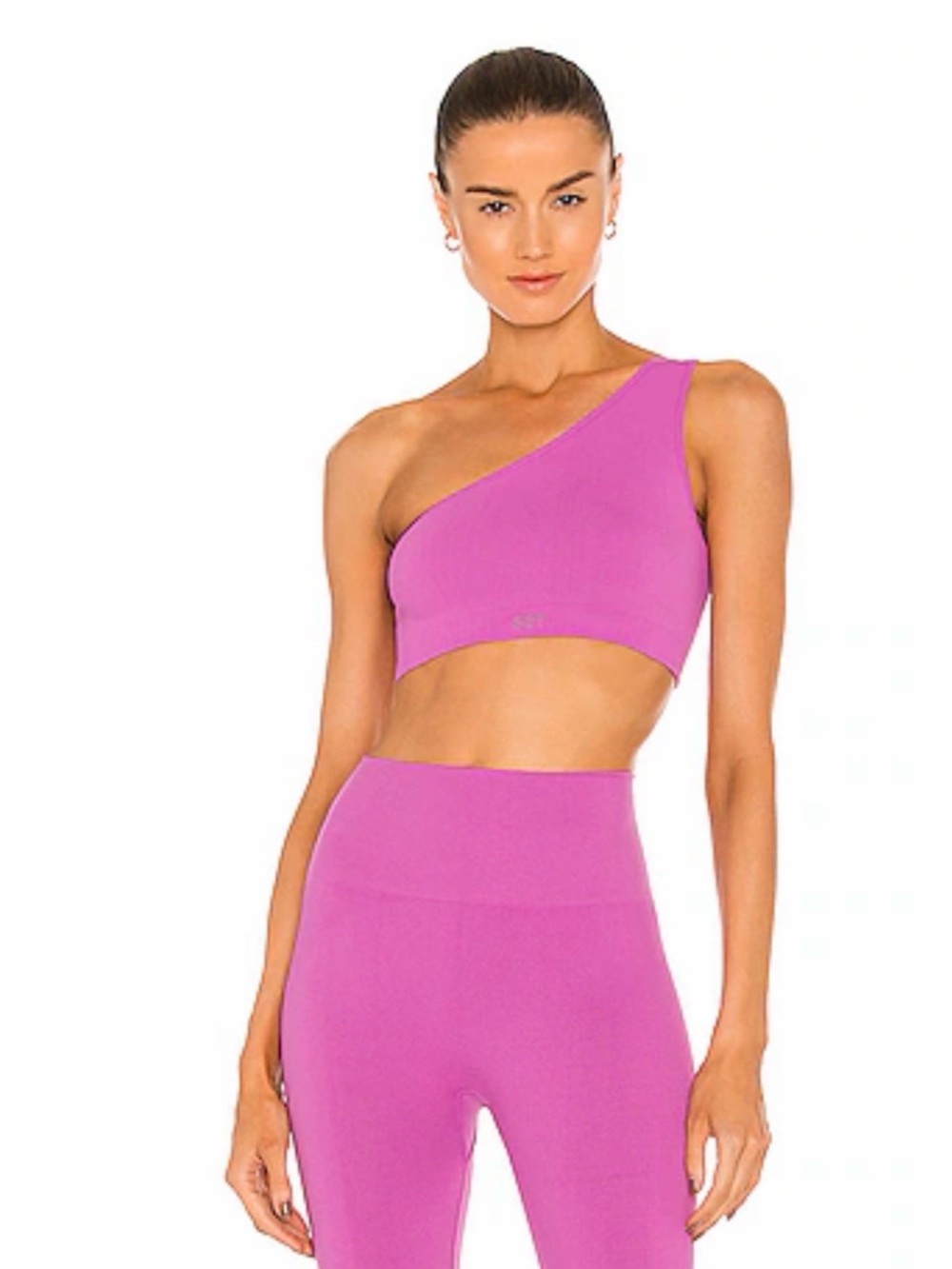 SET Active One-Shoulder Sports Bra in Magenta